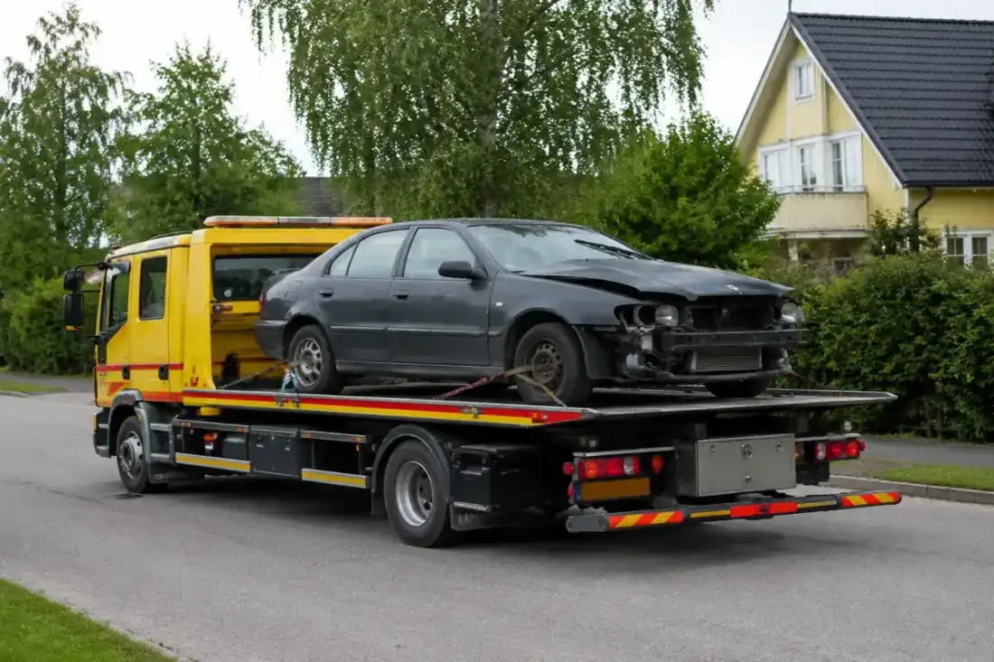 Bilskrotning i Mölndal