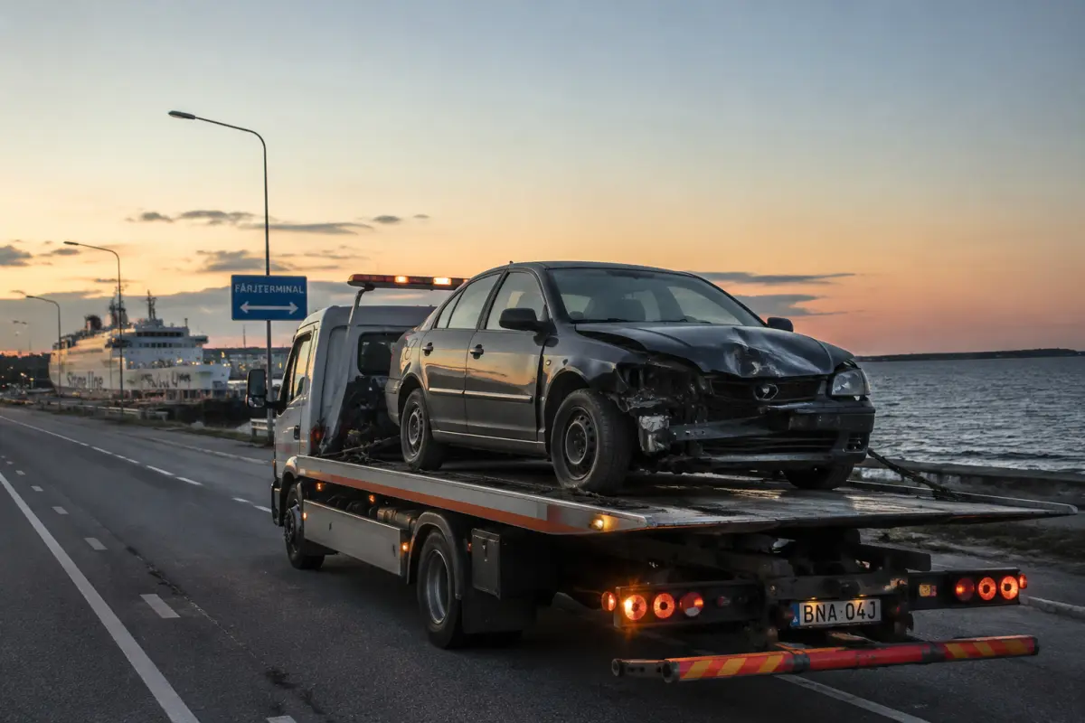 Bilskrotning i Nynäshamn