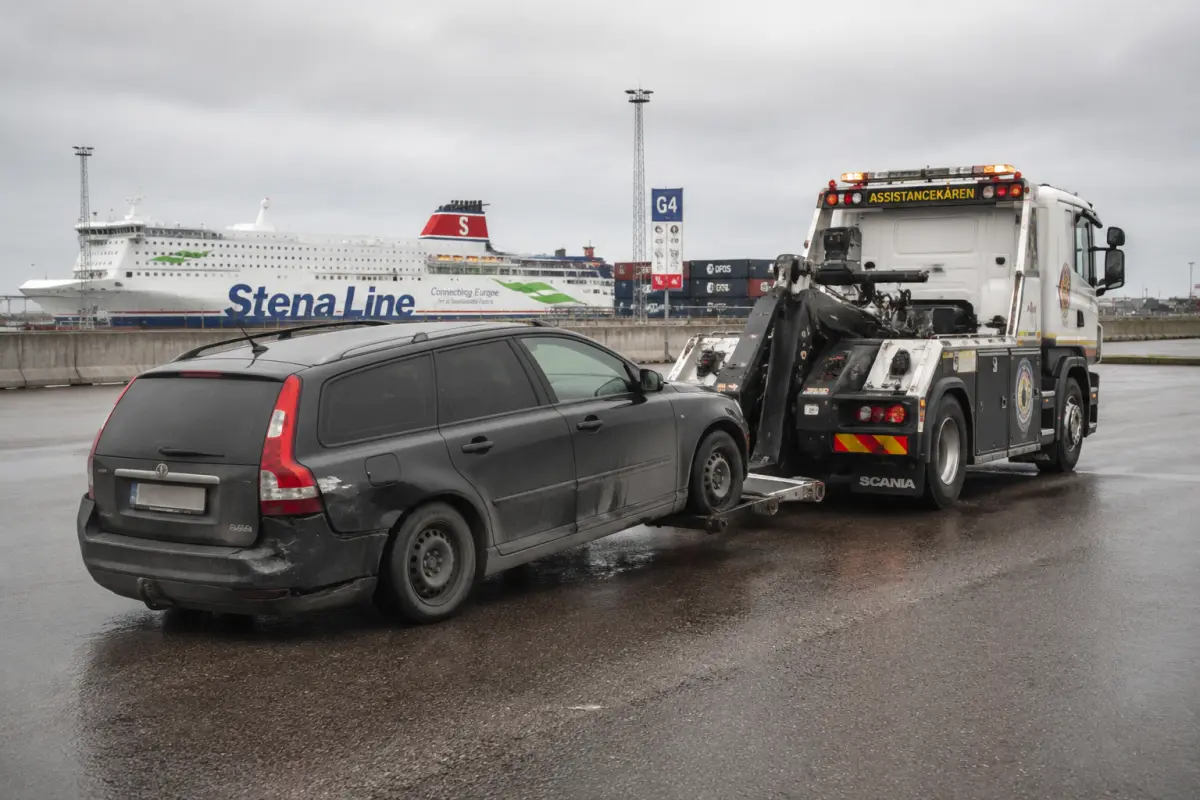 Bilskrotning i Trelleborg